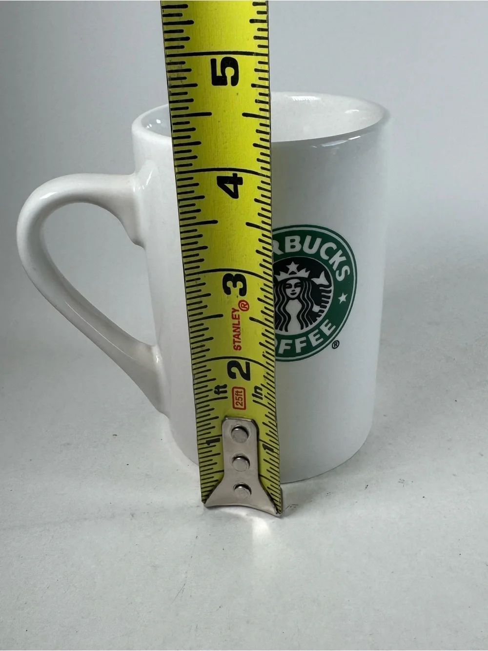 Starbucks Coffee Mug 10oz 2008 Classic Logo White Green Ceramic